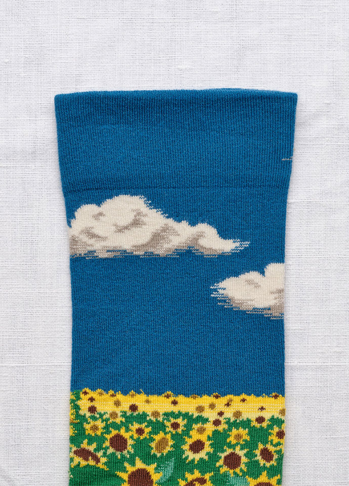 Cotton-blend jacquard socks
